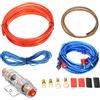 Foreverup Kit Cavi Installazione Amplificatore, 1500W 10GA Kit Cavi Amplificatore Auto, Kit Cavi Subwoofer Auto, per Amplificatori di Potenza Audio per Auto