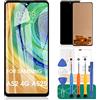 SRJTEK Schermo LCD TFT per Samsung Galaxy A52 4G per Samsung A52 Sostituzione dello schermo per Galaxy A52 Touch Digitizer A525 Kit di riparazione con telaio (nero, nessun riconoscimento delle impronte