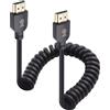 Cable Matters 48Gbps 8K Cavo HDMI a spirale 0,3-0,9m con supporto 8K@60Hz, 4K@240Hz e HDR, cavo HDMI a spirale per PS5, Xbox Series X/S, RTX4080/4090, RX 7800/7900, Apple TV e altro ancora