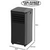 FORCECLIMA CECOTEC Condizionatore Portatile Freddo/Caldo EnergySilence Clima 9150 Potente 4 In 1 Ultrasilenzioso, 9000 BTU, 350 M³/H