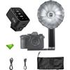 Godox Lux Master Retro TTL Touchscreen Flash per fotocamera + Godox X3-C Trigger per Canon, GN25 460 Flash a piena potenza, S1/S2 Controllo ottico 2.4G Wireless Speedlight per fotocamere Canon