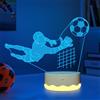 Attivolife Lampada da calcio 3D, Portiere Illusion LED Night Light con telecomando a 16 colori che cambia, Best Sports Theme Room Decor Compleanno Regali di Natale per bambini Ragazzi Uomini