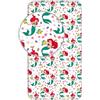 Jerry Fabrics - Lenzuolo con angoli singolo Ariel Friends - Set di biancheria da letto 100% cotone, comodo e traspirante, motivo: principessa Disney Ariel