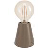 Eglo Lampada da tavolo Asby, lampada decorativa per tavola, stile giapponese, in legno marrone scuro, per comodino, soggiorno e camera da letto, certificazione FSC, attacco E27