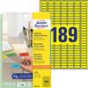 Avery Zweckform, L6037-20, 20 fogli, Mini etichette a colori per catalogazione secondo colori, 25,4 x 10 mm