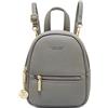 Katech Piccolo Zaino Donna, Zaino Moda Donna Mini Casual Zainetto in Pelle PU Zainetto Casual Backpack con Una Tracolla (Grigio)