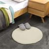Teppich Wölkchen Tappeto Soffice Di Pelliccia Finta Di Coniglio - Decorazione Da Salotto - Tappeto Di Pelliccia Lavabile Come Tappetino Da Letto - Beige - 60cm Rotondo