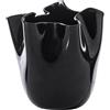 VENINI SPA VASO FAZZOLETTO OPALINO 700 NERO, M - 700.02, h 24 x 20 cm