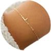 TINGN Braccialetto in Oro e Argento per Ragazze e Donne - 18K Oro/Oro Bianco Placcato Elegante Braccialetto Sottile con Lettere Braccialetti Personalizzati Regalo per Testimone di Nozze Compleanno per