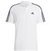 adidas Uomo Essentials Piqué Embroidered Small Logo 3-Stripes Camicia polo, White/Black