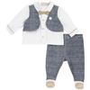 Chicco Coprifasce E Ghettina in Cotone Pigiamino per Bambino e Neonato, Grigio, Premature Bimbo
