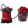 Einhell Pompa per acque cariche senza fili GE-DP 18/25 LL Li-Solo Power X-Change (18 V, portata 7000 l/h, aspirazione piatta, altezza di pompaggio 5 m, modalità ECO e BOOST, venduta senza batteria)