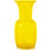VENINI VASO OPALINO IN VETRO DI MURANO 706 GINKGO BILOBA - GIALLO, M - h 36 x l 17 cm, 2,7 kg