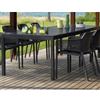 Nardi Set NARDI Tavolo Rio 210/280 Antracite con 4 Sedia Trill Bistrot +2 Armchair Antracite ed OMAGGIO Ombrellone 3x3 Palo Laterale 5011 di Greenwood