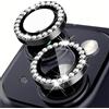 Oelrstfe Pellicola Fotocamera per iPhone 13/13 mini,Posteriore Obiettivo Protezione Vetro Temperato,HD Trasparente Lente Schermo,Durezza 9H Anti-graffio Ultra Resistente Glitter Camera,Nero