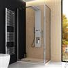 DEGHI Box doccia 80x90 cm battente vetro trasparente anticalcare profilo cromo 195h - Moritz