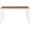 Rebecca Mobili Tavolo Allungabile, Tavolo da Pranzo Rettangolare, Bianco Marrone, Alluminio Polywood, per Giardino Veranda - Misure HxLxP: 73 x 140 x 90 cm - Art. RE6993