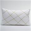 Maddalena Home Cuscino rettangolare ricamo rete ondulata 32x50cm