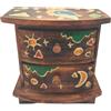 SusggO Gufo fortunato Organizzatore da tavolo legno 2 cassetti da posizionare sulla scrivania. Scatola per gioielli scatola per il cucito organizer da scrivania decorazione per la casa fatta a mano
