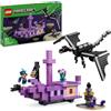 LEGO Minecraft L'Enderdrago e la Nave dell'End, Giocattolo - Set da Gioco e da Esposizione con Barca, Drago e 3 Figure tra cui un Enderman - Regalo per Gamer, Bambini e Bambine da 8 Anni in su - 21264