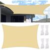 Aoreun Vela ombreggiante, 2 x 3 m Tenda a Vela Rettangolare Protezione Raggi UV Vela Tenda con corde di fissaggio,Protezione Solare Respirante impermeabile, per giardino, terrazza, gazebo, cortile