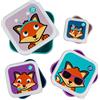TUM TUM Set di Porta Merenda Bambini, Scatole Porta Merenda di Varie Dimensioni - Senza BPA - Felicity Fox