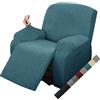 MAXIJIN Copridivano Elasticizzato reclinabile 1 Posti Jacquard Salvadivano Copripoltrona (Blu Pavone)