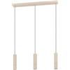 Eglo Lampadario LED Caminia, 3 luci, per tavolo da pranzo, illuminazione | per sala da pranzo, in metallo beige e oro, lampadina GU10, luce bianca calda