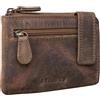 STILORD 'Lasse' Borsellino Portachiavi Vera Pelle Vintage Astuccio per Chiavi Portafoglio con Anelli per Chiavi Slim Wallet Porta Carte Anti RFID Cuoio Genuino, Colore:marrone medio