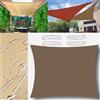 GLIN Tenda da Sole Tenda a Vela Impermeabile Rettangolo Quadrato Triangolare Tendalino 2x2.5m Tenda da Sole Telo Parasole Ombreggiante per Esterno Terrazzo Balcone Giardino Marrone