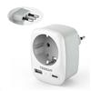 TESSAN Adattatore Presa Italiana, Adattatori Schuko Italiana con 1 USB C e 1 USB A, Tipo L, Adattatore per Presa Italia Compatibile con Cile, Roma, Uruguay, Etiopia, Firenze, Venezia
