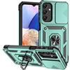 XINYEXIN Cover per Samsung Galaxy A55 5G, Custodia con Protezione Fotocamera [360° Magnetica Anello Supporto] Hard PC y TPU Silicone Antiurto Custodie - Verde