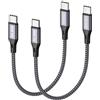 RAVIAD Cavo USB C USB C [2Pezzi 30CM], 60W Cavo USB Type-C PD 3A Ricarica Rapida Nylon Intrecciato Cavo iPhone 15 per iPhone 16 15 Pro Max, Samsung Galaxy S23 S22 S21 S20 A12 A53 Note 20, Google Pixel