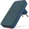 Elexlinco 20W Caricatore USB C da Muro, 2 Porte Carica Rapida Caricabatterie, PD Power Delivery &Quick Charge 3.0, Compatible with iPhone14/13/12 PRO, iPad PRO e Di Piu (Blu)