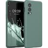 kwmobile Cover per OnePlus Nord 2 5G Custodia - Back Case per Smartphone in Silicone TPU - Protezione Gommata - verde militare
