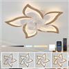Luyaim 69CM Grana Di Legno Lampadario Ventilatore Con Telecomando Motore DC Reversibile 6 Velocità Plafoniera Con Ventilatore Camera Da Letto Soggiorno Dimmerabile Lampadari Con Ventilatore Design