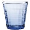 Duralex - Confezione da 4 Bicchieri Tumbler impilabili, 22 cl, Colore: Trasparente/Blu Marino