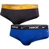 Nike Slip 2 Mutande Uomo Man Underwear Everyday Cotton Stretch XS Blu Grigia