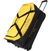 Travelite Borsa da viaggio trolley con ruote in materiale idrorepellente, Basics bagaglio morbido con soffietto espansione, 70 cm, 98-119 litri, Giallo