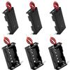 QIMEI-SHOP Portabatterie per AA di Plastica Custodia di Supporto per Batterie 1.5V con Interruttore e Connessione Cavo 2 Pezzi
