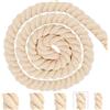 Pyroclasia Cordoncino di cotone macramè, 10 mm, 5 m, corda in cotone, colore beige, corda di cotone, per decorazioni, lavori fai da te, artigianato, giardinaggio, confezione regalo