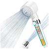 MEKO Soffione Doccia con Filtro a 15 Fasi, Soffione Anticalcare con Tubo da 1,5M, 3 + 1 Tipi di Getti per Soffione Doccia ad Alta Pressione e Risparmio Idrico - Bianco