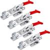 Mirrwin 4 Pezzi Morsetti a Ginocchiera, Morsetto a Levetta in Metallo GH-431 318 kg/701 lb Toggle Clamp Blocco a Leva Morsetto a Levetta Chiusura a Scatto in Metallo per armadietto Porta Scatola