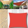 GLIN Tenda da Sole Tenda a Vela Impermeabile Rettangolo Quadrato Triangolare Tendalino 2x2.5m Tenda da Sole Telo Parasole Ombreggiante per Esterno Terrazzo Balcone Giardino Rosso