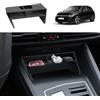 Coleya Scatola Portaoggetti del Console Centrale Compatibile con VW Golf 8 8.5 GTI GTD GTE 2020-2025, Console Centrale Portaoggetti, Golf 8 Accessori Braccioli Organizer con Tappetino Nero