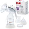 NUK tiralatte manuale | Cuscinetto in morbido silicone | Leva ergonomica | Con biberon Perfect Match | 150 ml