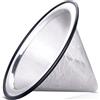 Apace Living Filtro per Caffè Pour Over - Gocciolatore per Caffè Riutilizzabile in Acciaio Inox con Base Larga in Metallo - Compatibile con Chemex Bodum e altre caffettiere