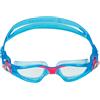 Aquasphere Aqua Sphere Kayenne Jr, Occhialini da Nuoto Unisex-Youth, Aqua e Rosa/Lenti Chiare, Taglia unica