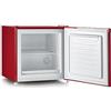 SEVERIN Mini frigo/congelatore retrò (31 l), piccolo congelatore con controllo flessibile della temperatura, frigorifero da tavolo, rosso, GB 8881