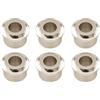 Musiclily Pro Metallo Vintage/Moderno 6 mm a 10 mm Chitarra Boccole Adattatore Meccaniche, Nickel(Set di 6)